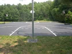 Basketball court striping by Superior Line Striping