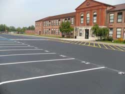 Parking lot striping and numbering by Superior Line Striping
