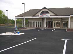 Parking lot striping job by Superior Line Striping
